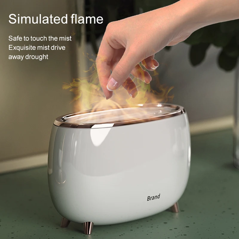 300ml Flame Air Humidifier flame-effect-air-humidifier night light Night Lamp wireless flame diffuser Ultrasonic