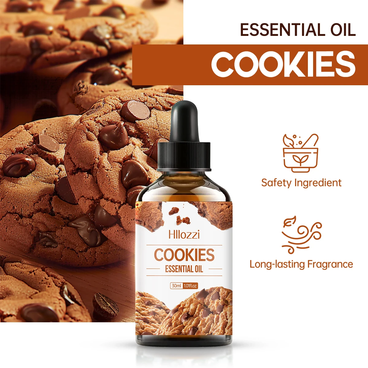 30ml Cookies Essential Oil Hydrating Moisturizing Aromatherapy Candle Soap Humidifier Car Suitable for All Skin Types
