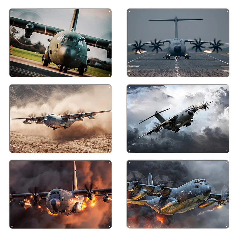 Airbus A400m Atlas металлическая табличка плакат на заказ клубный бар паб Настенный декор Ac-130j Ghostrider жестяная вывеска плакат