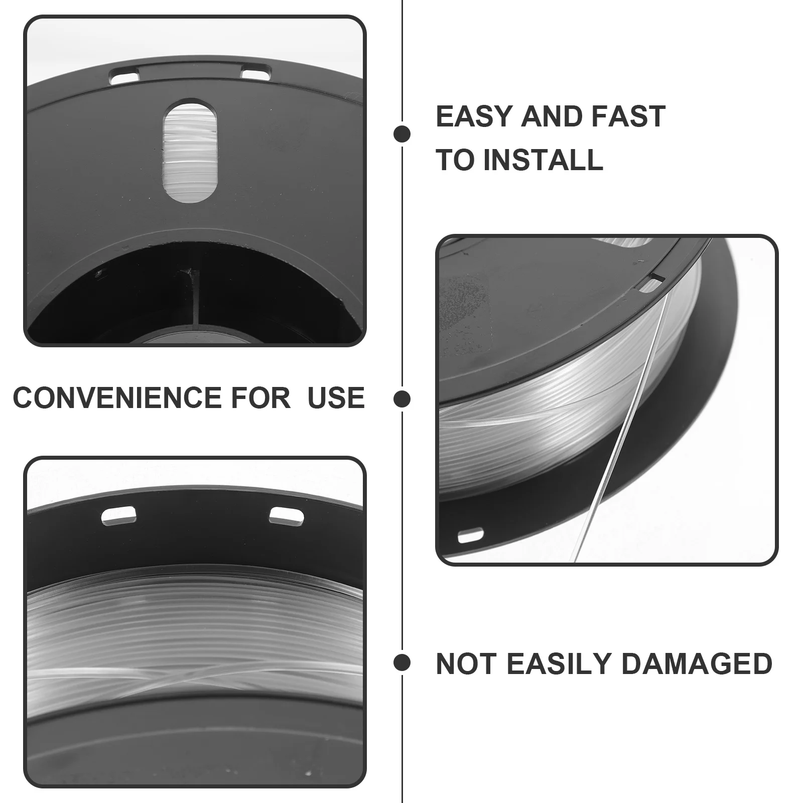 1 Roll 1.75Mm Petg Filament 75Mm Diameter Transparent Printer Filament High Strength For 3D Printing Projects 3D Printer