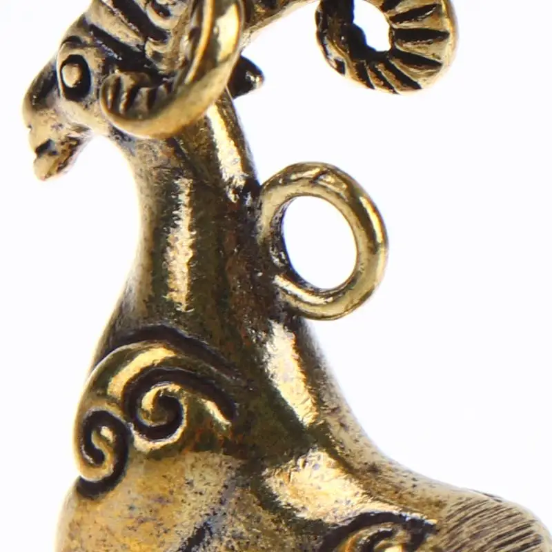 2027 Tierkreiszeichen Ziegen-Skulptur Geld auf dem Rücken Schaf-Figur Messing Tierstatue Schreibtisch-Ornament Reichtum Fengshui Heimdekoration – Detail 5