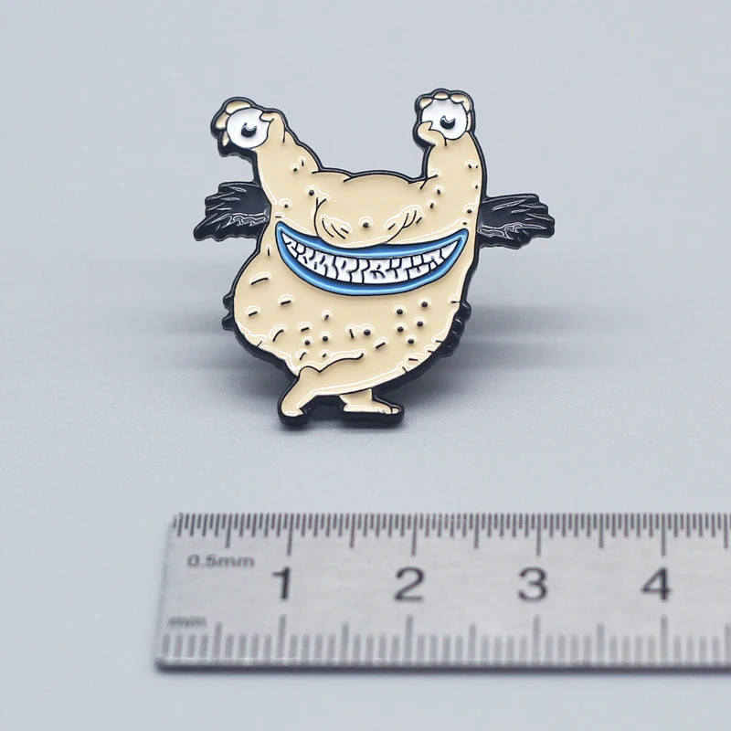 Terror Cartoon Comic Brooch  Popular Elements Drumstick Monster Enamel Pin Metal Badge Accessory Applied To Clothing Backpack