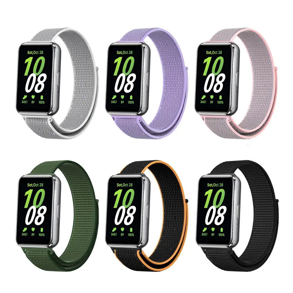New Nylon Nylon Loop Strap Replacement Adjustable Bracelet Accessories Elastic Watchband for Samsung Galaxy Fit 3