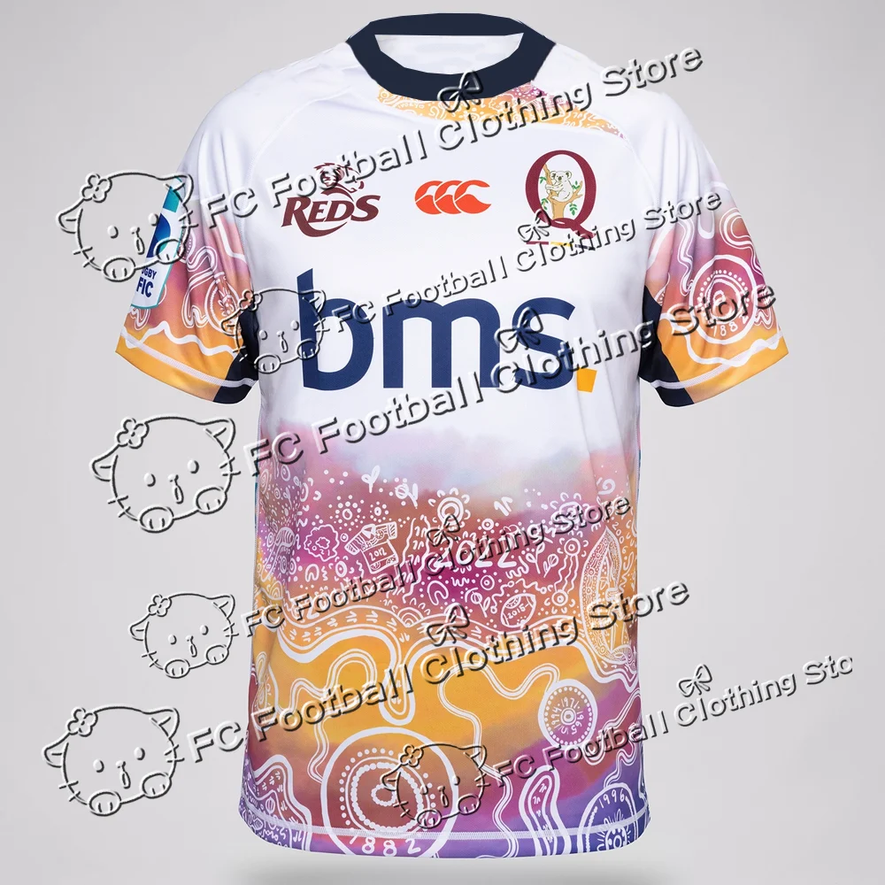 

Австралия Кентербери Квинсленд Редс 24/25 Сезон Домашние и выездные майки Униформа для регби с 3D-принтом для взрослых и детей Топы