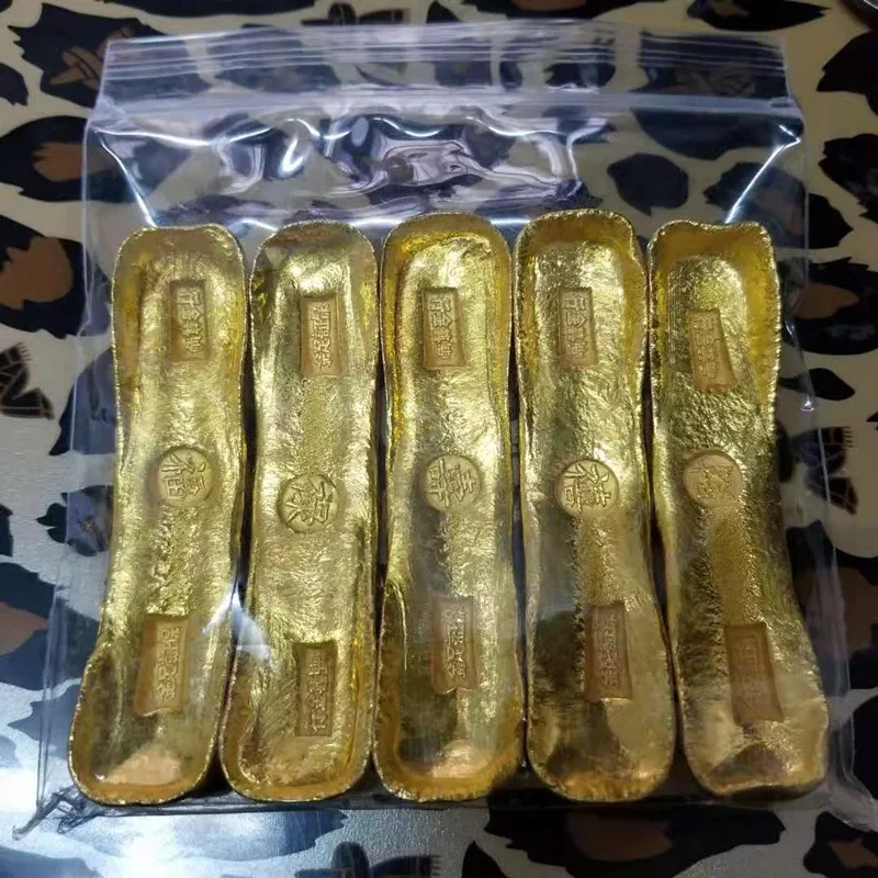 

Antique Crafts Gold Ingot Gold Bar Gold Brass Material Non-GoldJ78