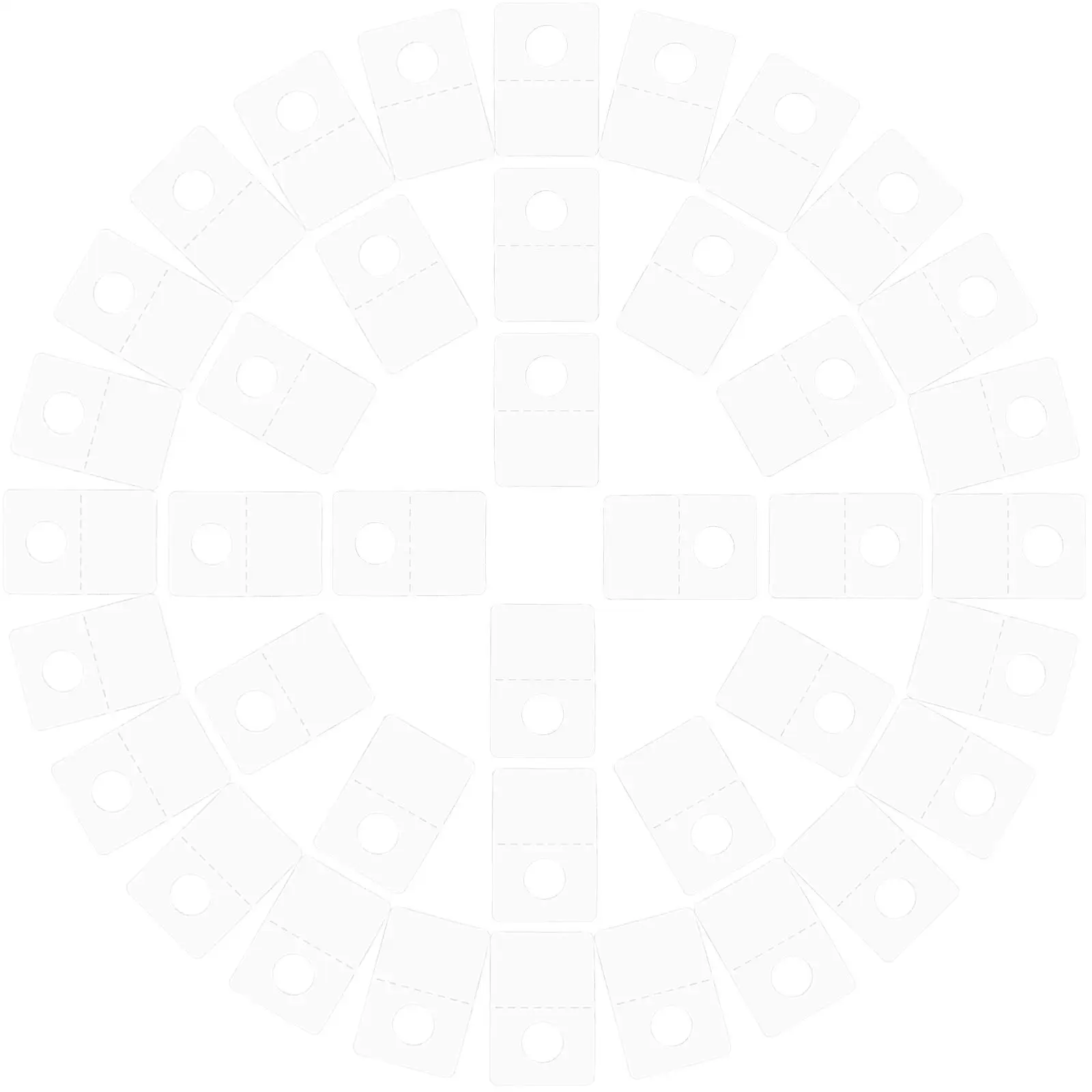 

500pcs Self Hooks Self Adhesive Tabs Transparent Clear PVC Strong Adhesive Retail Display Wall Hanging Tags Tools