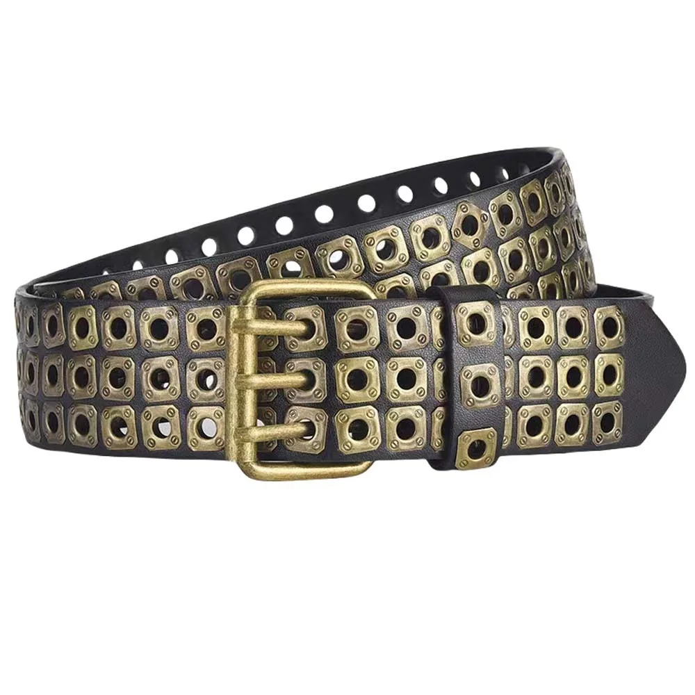 

Alloy Pin Buckle Punk Style Rivet Belt Belt Accessories Jeans Belt Unisex Gothic Waist Strap All-match Retro Punk Rock
