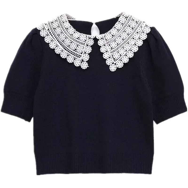 بلوفر نسائي محبوك جديد لشتاء 2025 مع إبرة هوك وياقة قلابة تصميم أنيق أوروبي Sle