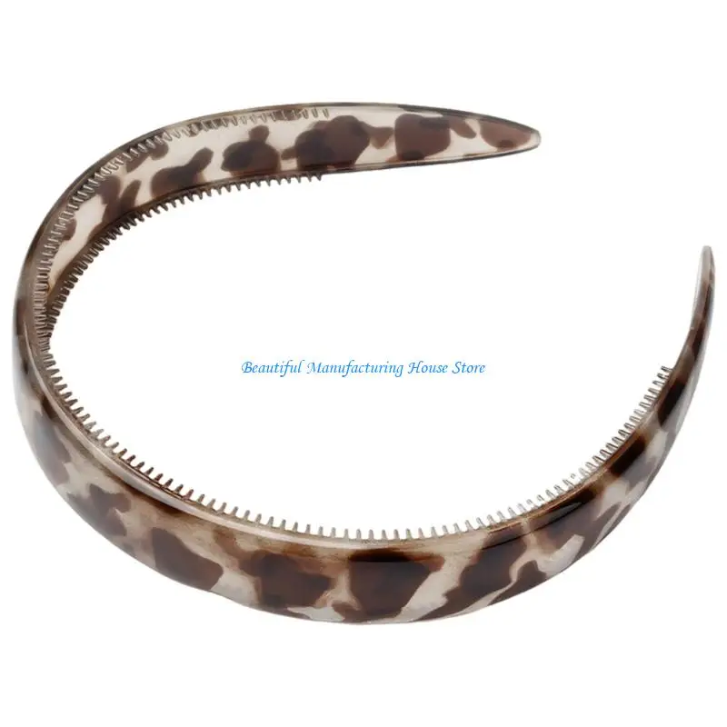 E56A Elegant Wide Band Hair Hoop Smooth Surfaces No Pulling For Age