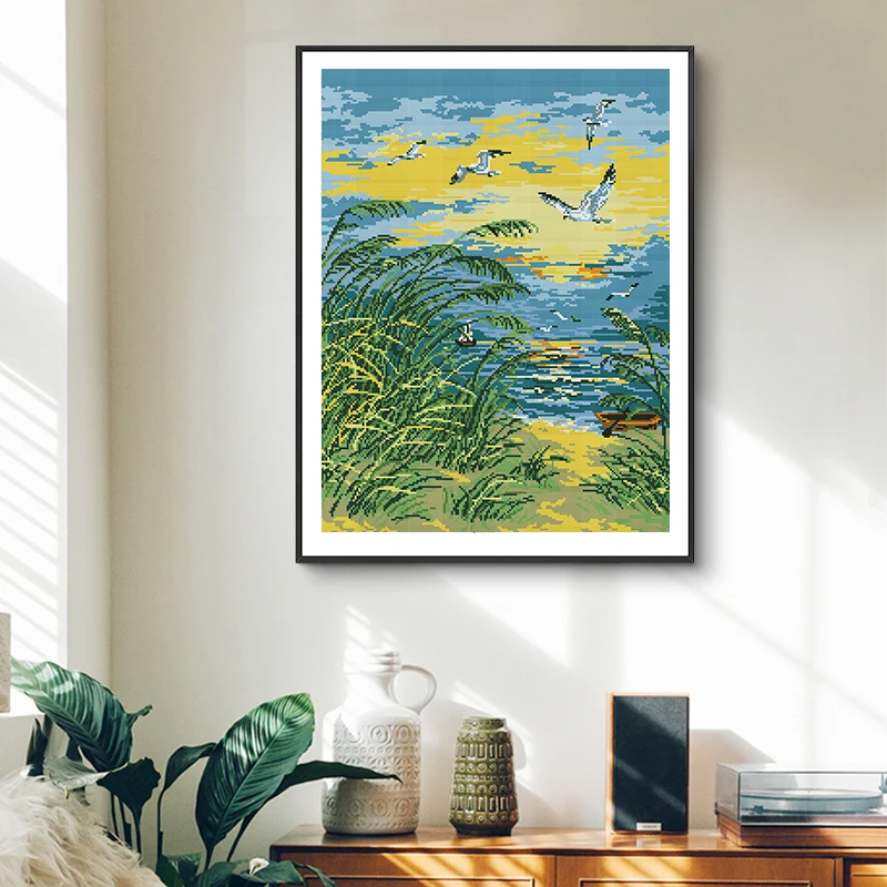 kit-punto-croce-paesaggio-moderno-semplice-amore-eterno-tramonto-sulla-spiaggia-freschezza-campagna-tessuto-cotone-per-soggiorno