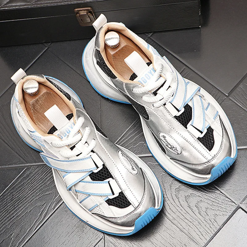 

Модная брендовая мужская обувь, новая летняя дышащая сетчатая обувь с низким берцем, повседневная обувь для папы на мягкой подошве со шнуровкой