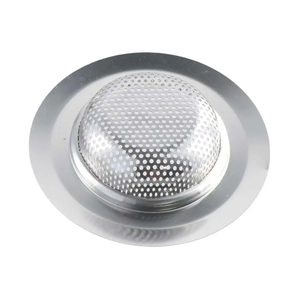 

Durable Hat Shape Mesh Sink Strainer Filter Anti-clogging Mesh Fine Stainless Steel Sink Strainer Rough Hole Bathroom