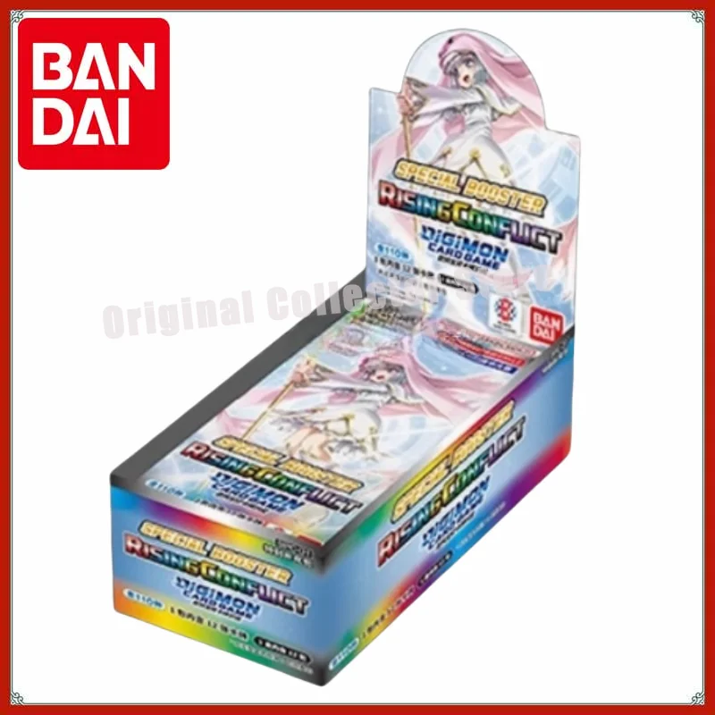 

Оригинальные карты Bandai Digimon DTCG, коллекционная игра, китайский цифровой монстр SPC01-SPECAL BOOSTER RISING CONFLICT, пополняющая сумка, подарок