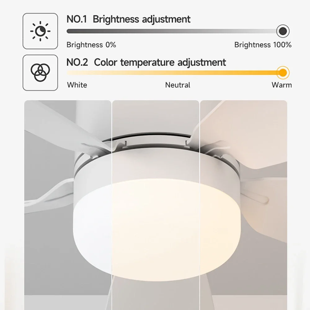 Socket Bulb Fan Household Fan Light, Detachable, Mobile APP, Remote Control for Living Room and Bedroom Ceiling Fan Lights