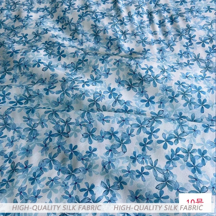 

Summer Digital Printing Matte Crepe De Chine Silk Fabric Pendant Color 03 Shirt Dress