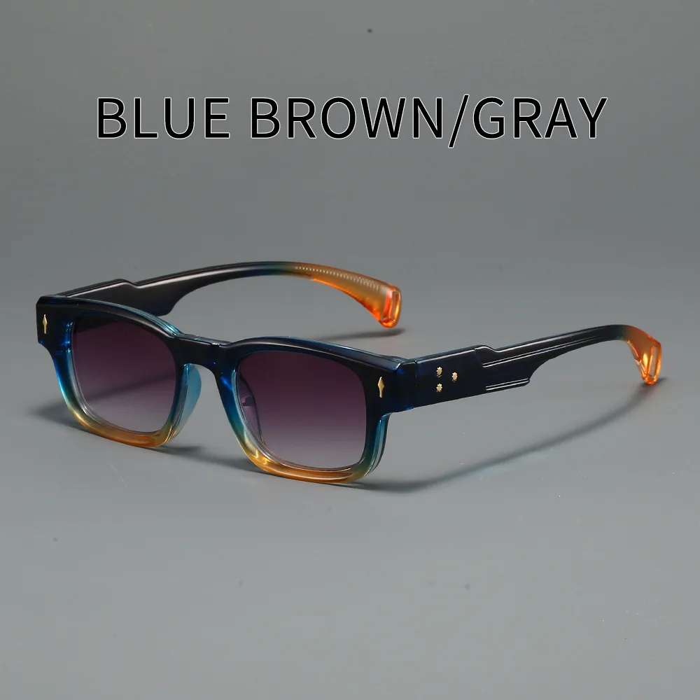 2025New Mann Frau Sonne Lesebrille Platz Mode Vielseitig Trend Anti-blau Licht Leser Gradienten Brillen Unisex Brillen – Detail 3