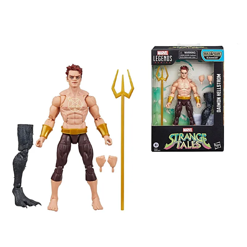 

Marvel Legends Strange Tales Daimon Hellstrom 6 Inch Action Figure with Build A Figure Part Anime Statue Model Collection Toys