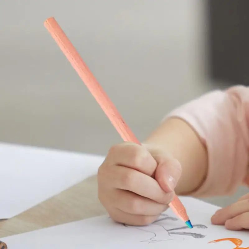 Kinder Buntstifte Kunst Regenbogens tifte für Erwachsene 4 Stück Holz Regenbogen Buntstifte mehrfarbige Stifte verschiedene Farben