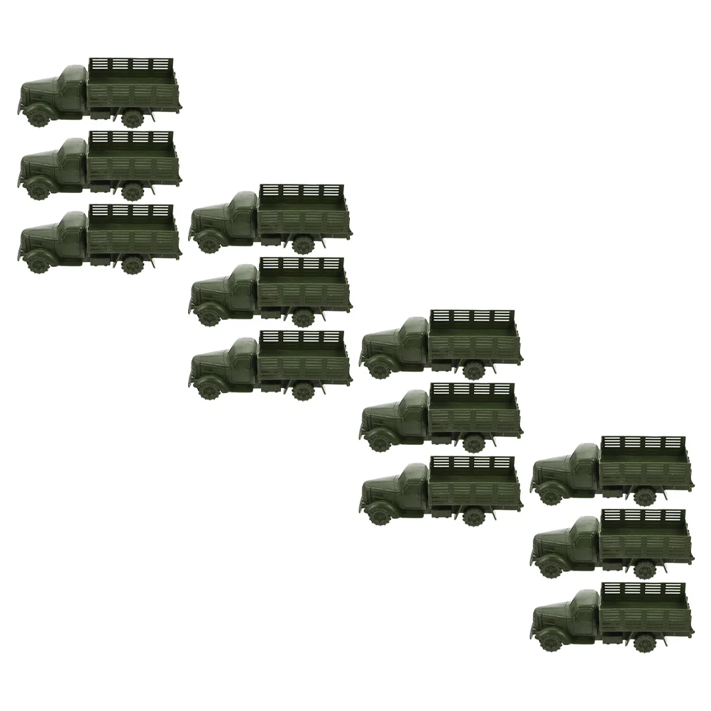 12 Pcs Sand Table Children Toys Vehicle Model Die- Cast Truck Accessory Twist Foam Rollers