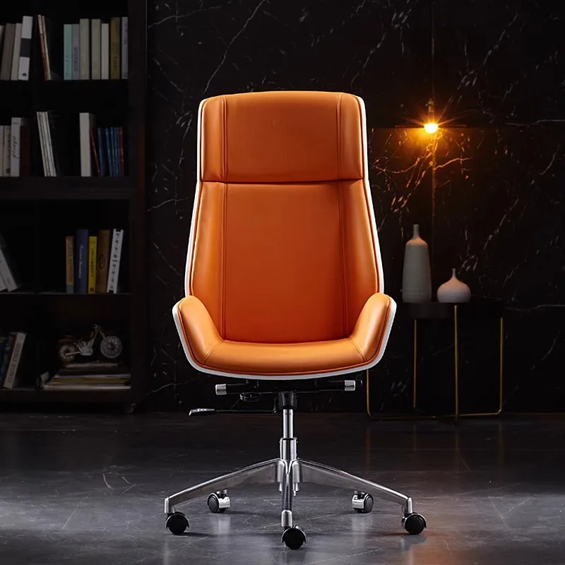 Comfortable boss chair leather office chair reception meeting