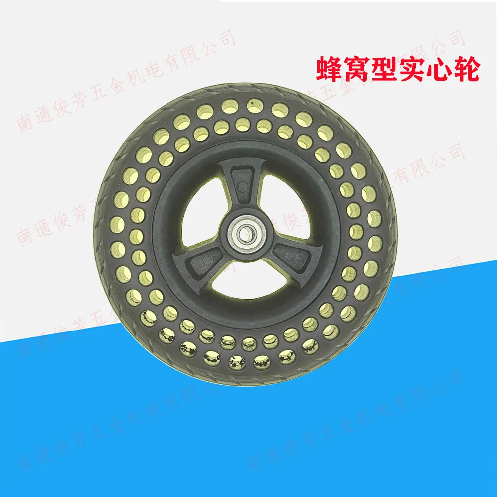 6 Inch 7 Inch 8 Inch Honeycomb Wheelchair Wheels with 608 Bearing Hole, TPE Solid Tire Replacement Casters for Manual and