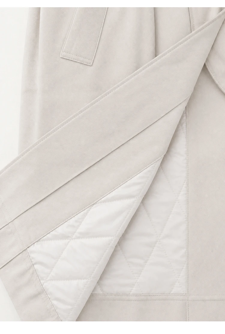 K2536W 50% Baumwolle Windbreaker Luxus Damenbekleidung Herbst Damen Langer Trenchcoat – Detail 13