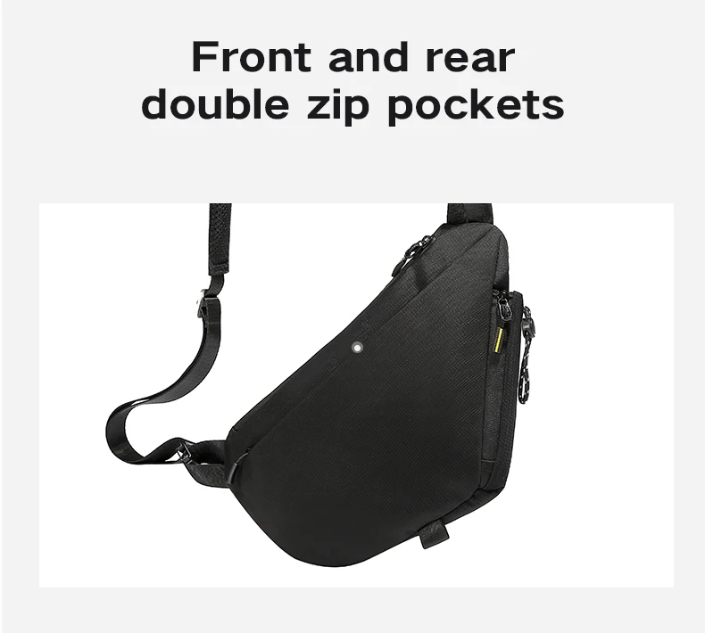 TANGCOOL Herren wasserdichte Sling-Brusttasche mit mehreren Taschen, Umhängetasche mit magnetischer Schnalle für den täglichen Gebrauch im Freien auf Reisen – Detail 11
