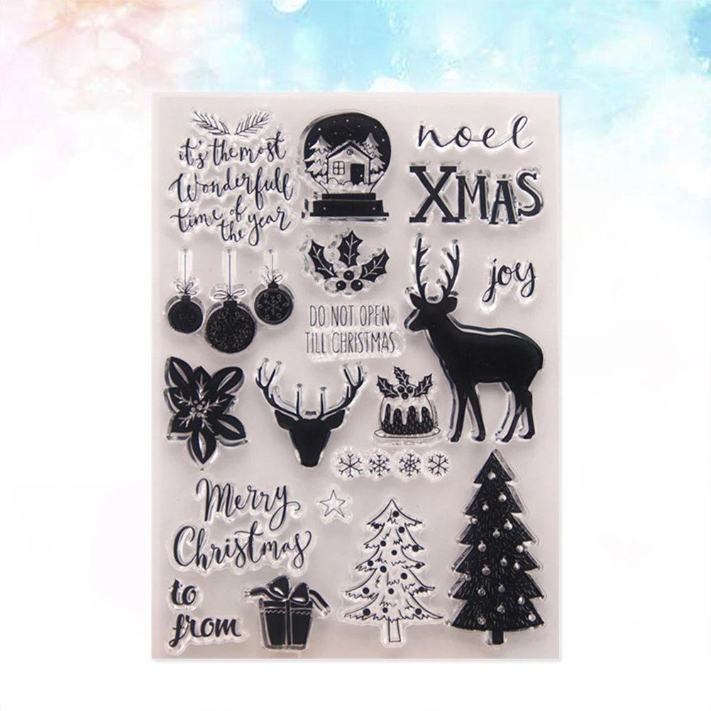 

Clear Transparent TPR Material Scrapbooking DIY Letter Projects Christmas Seals Easy Clean Reusable Craft Gifts