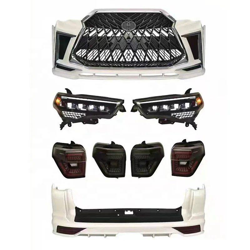 Auto Body Parts Pp Material for  4Runner 2012-2022 Change To Lexus Style  Kit with Headlight Taillight