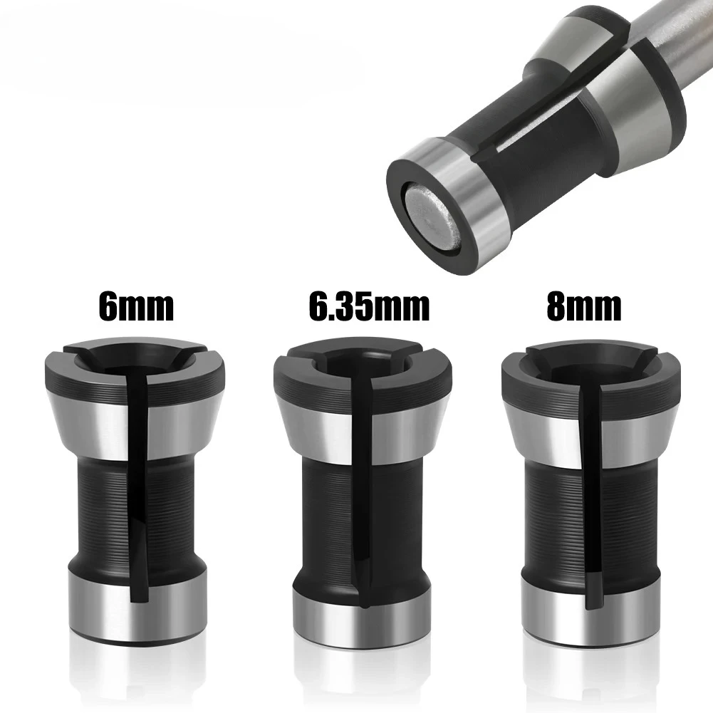 1/3-teiliges Spannzangen-Set 6mm 6,35mm 8mm Spannzangenfutter Graviermaschine Fräsmaschine Elektrische Oberfräse Zubehör
