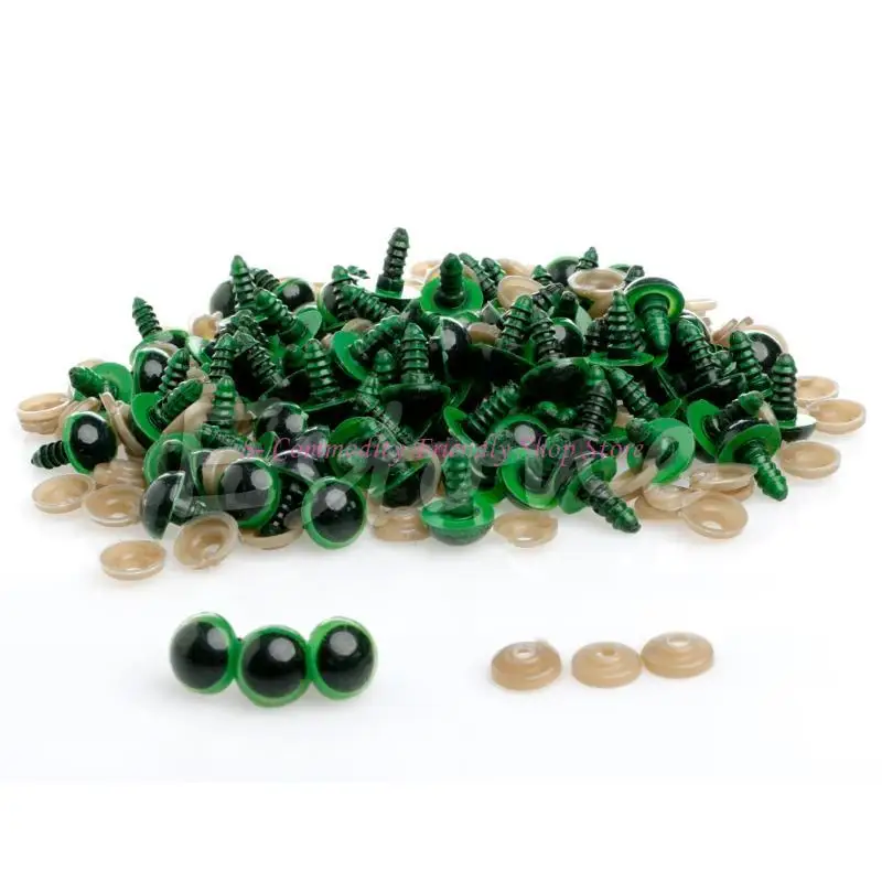 

85ae 100pcs/set 10 мм пластиковые защитные глаза для плюшевого мишка для кукол -кукол.