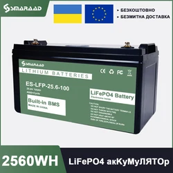 Polonia ha consegnato l'Ucraina Duty Free 12V 100Ah LiFePo4 Batteria 24V Batteria al litio ferro fosfato con BMS integrato 4000+cy