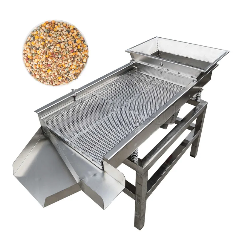 

Food Sieve Machine 40*120cm Vibrating Electric Screen Electrostatic Large Granular Material Packing Machine