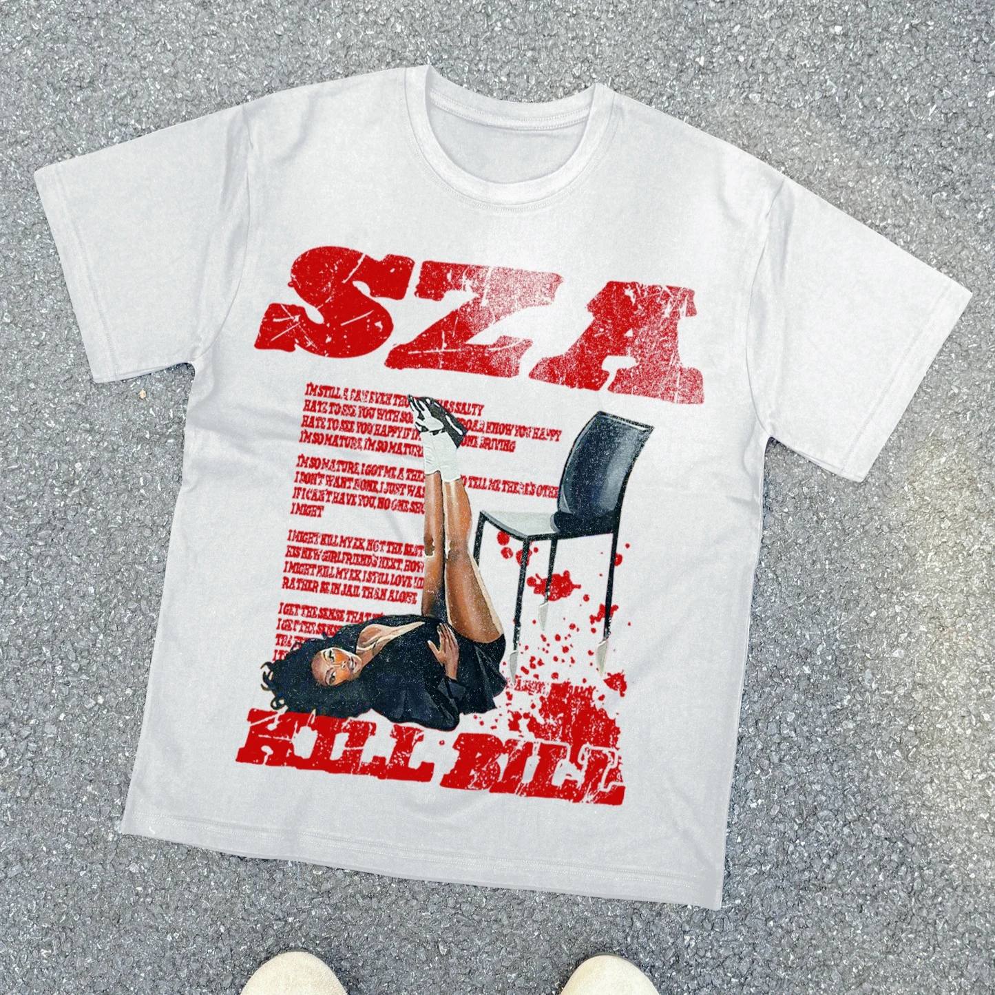 

Винтажная хлопковая повседневная футболка с графическим принтом Sza, мужская летняя футболка Y2K с короткими рукавами большого размера Y2K, уличная женская футболка, топы