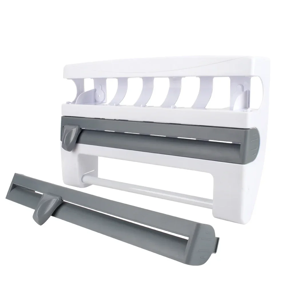 

Sauce 1 Rack Towel Bottle Aluminum 4 Wall-mounted Storage Multifunctional Film Kitchen Paper Cutting In Cling Foil