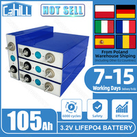 New 105Ah LiFePO4 battery 3.2V Lithium Iron Phosphate Rechargeable Cells DIY 12V 24V 48V For RV Camping Motorcycle Cell EU Stock