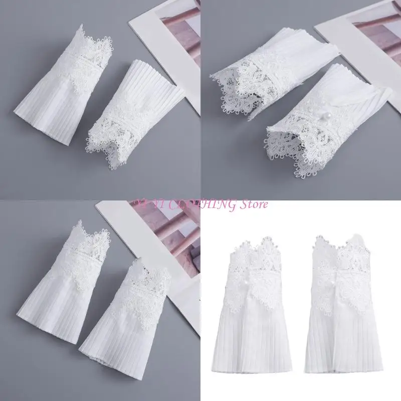 n5kf-embroidery-flower-wrist-cuffs-arm-sleeves-ruffled-design-multiuse-armwear-decorative-sleeves-for-office-casual-outfit