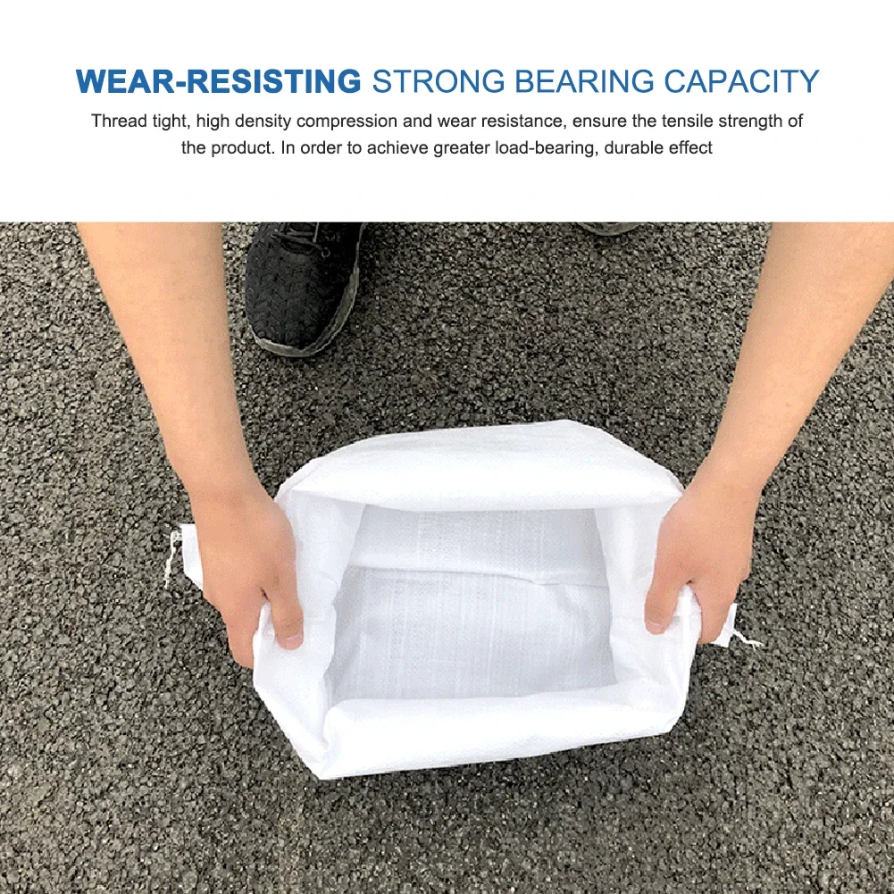 5/10pcs Flood Control Sandbag Flood Resistant Plastic Fabric Heavy Duty Sandbag Empty Flood Control Sand Bag Flood Accessories