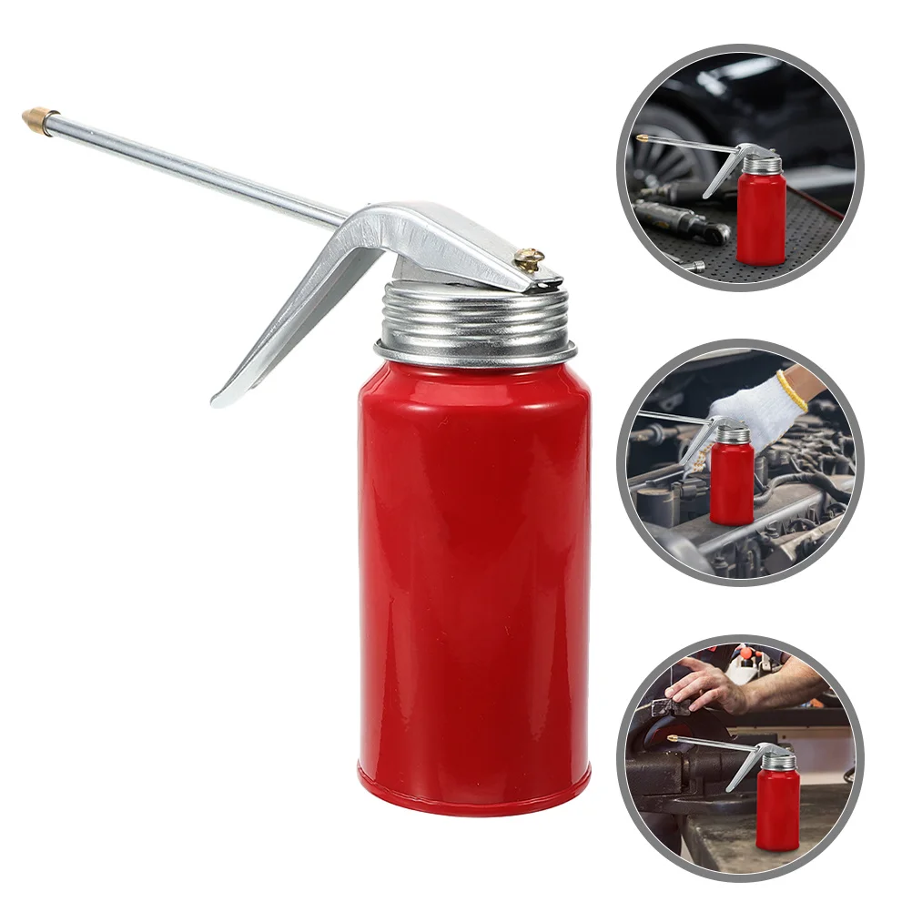 

2pcs Manual Oil Can Metal Hand Pump Oiler For Motorcycle Engine Lubrication Portable Vehicle Oil Dispenser High Pressure Bottle