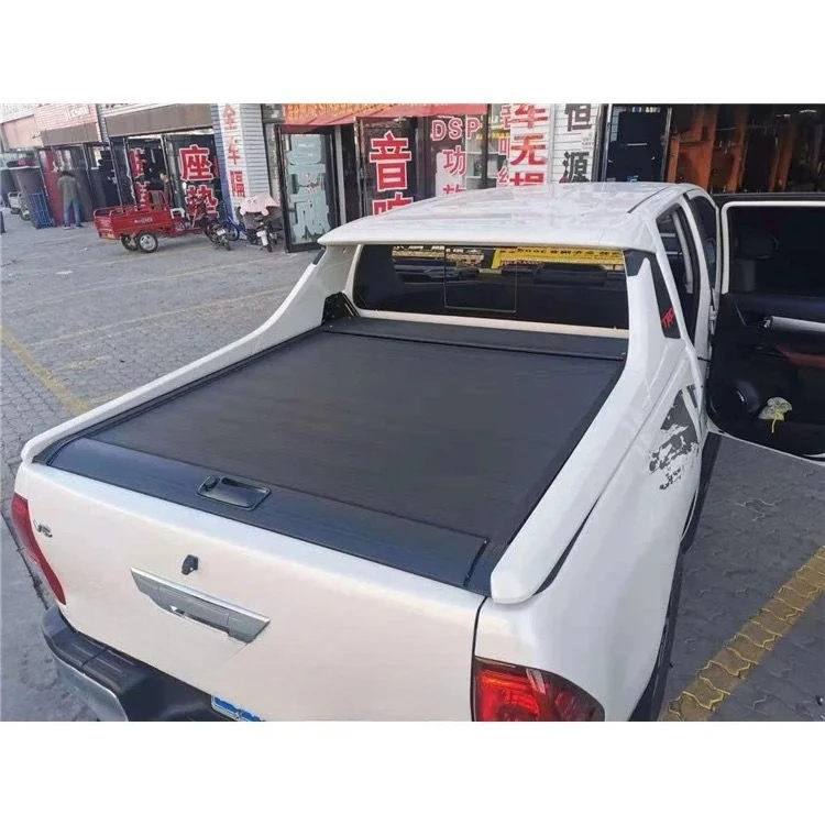 

High quality aluminum pickup roller shutter cover with roll bar for hilux
