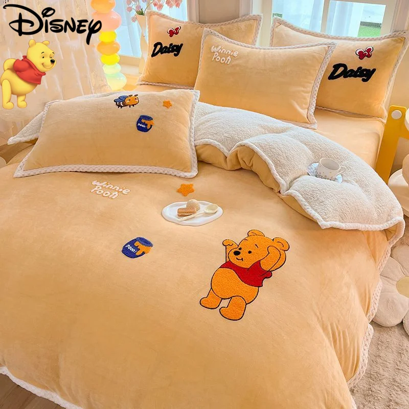 

Sweet Disney StellaLou, Микки, Лотсо, Дейзи, Винни Пух, LinaBelle Милый креативный комплект постельного белья с мультяшным узором из четырех предметов