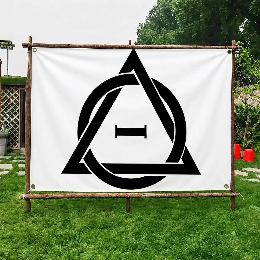 Pd Ytb Theta Delta Therian Symbol Flags Custom Wall Hanging Background Art Banner For Bedroom Home Living Room Outdoor Decor