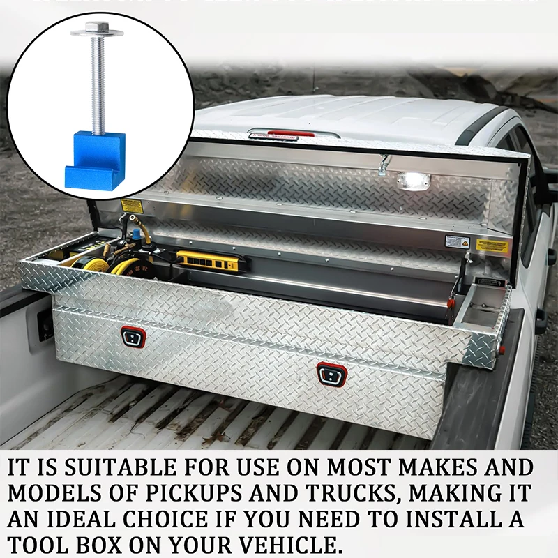 2 قطعة صندوق أدوات الشاحنة تركيب ربط من الألومنيوم شاحنة بيك اب كروس إعداد عالمي سهل التركيب