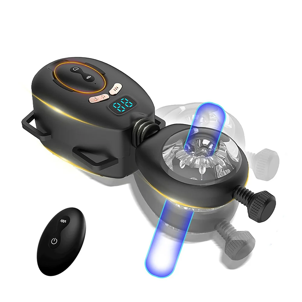 جهاز استمناء ذكر آلي، مع حزام يمكن ارتداؤه، جهاز تحكم عن بعد بدون استخدام اليدين، جهاز هزاز للجيب، ألعاب جنسية للبالغين