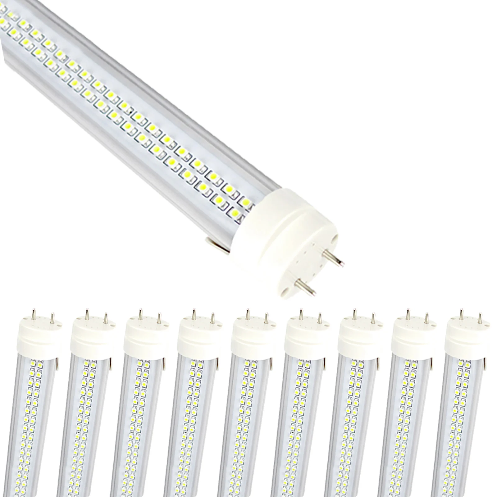 

10pcs/lot 4FT 1.2M 20W 36W 2200lm 3800LM T8 LED Bulb Tube Light Single Fixture Tube Light Ceiling Light T8 double chip led tube