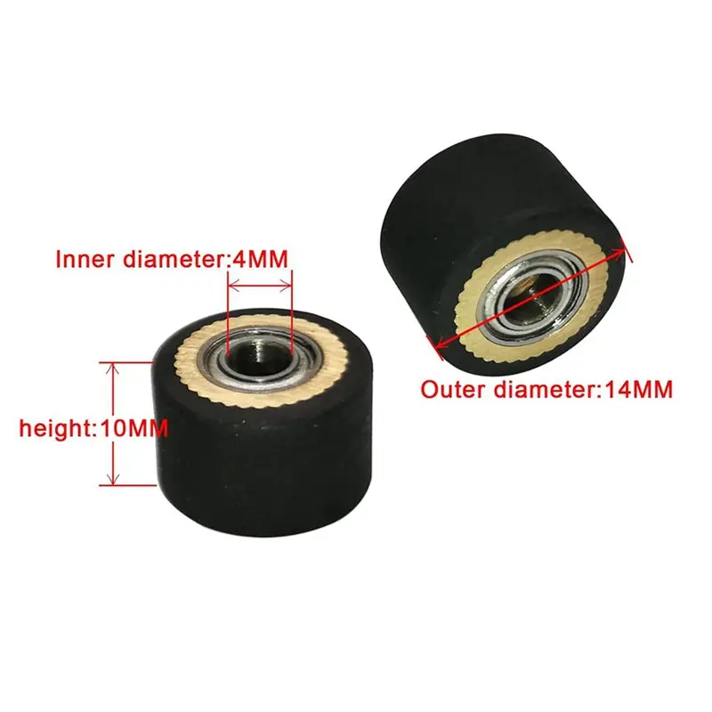 【LAST CHANCE】10Pcs Pinch Roller For GCC RABIT Pcut Mimaki Graphtec Iolion Cutter Plotter 4X10x14mm