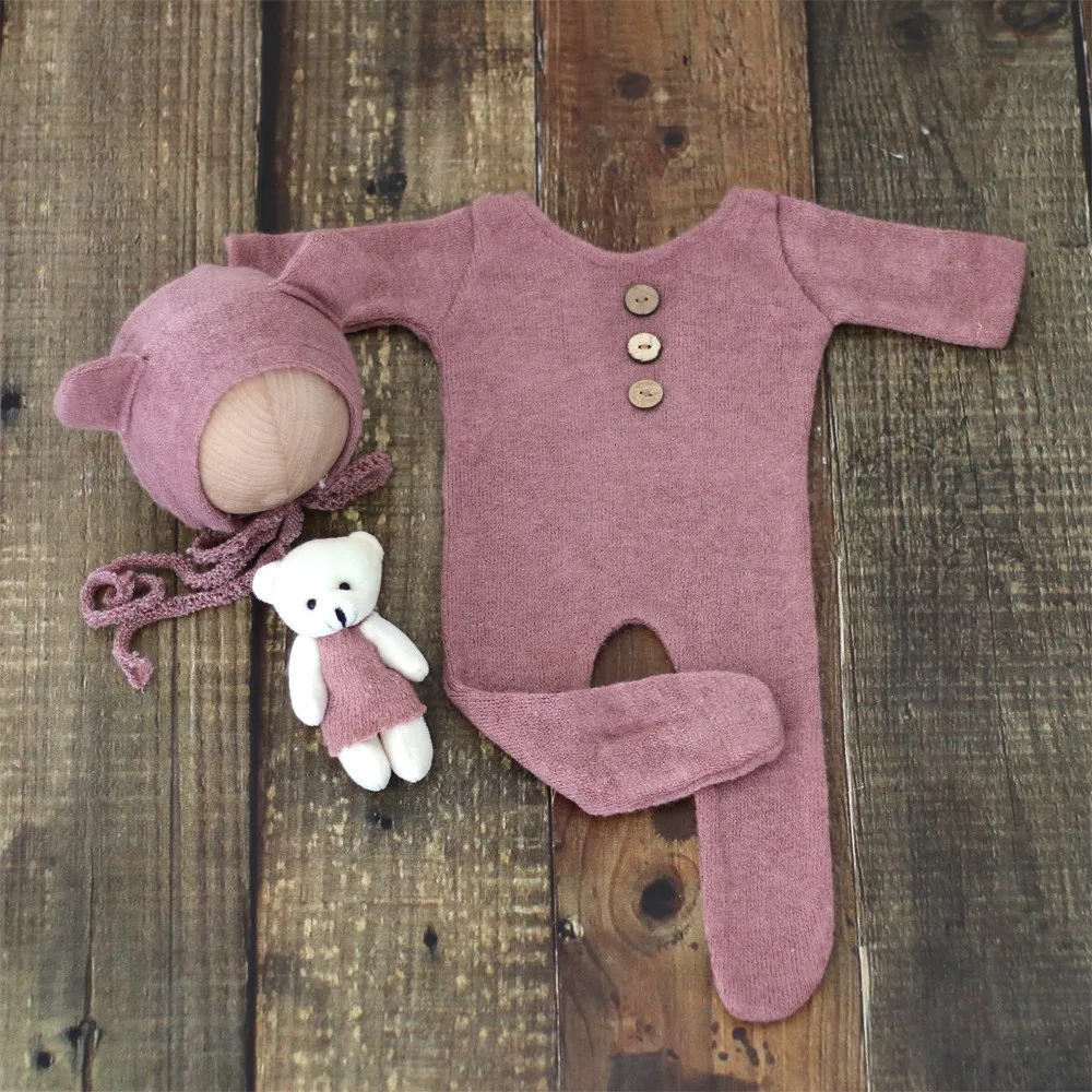 2023 stretch knit fabric outfits for baby photogrpahy props,soft romper for newborn photo shoot