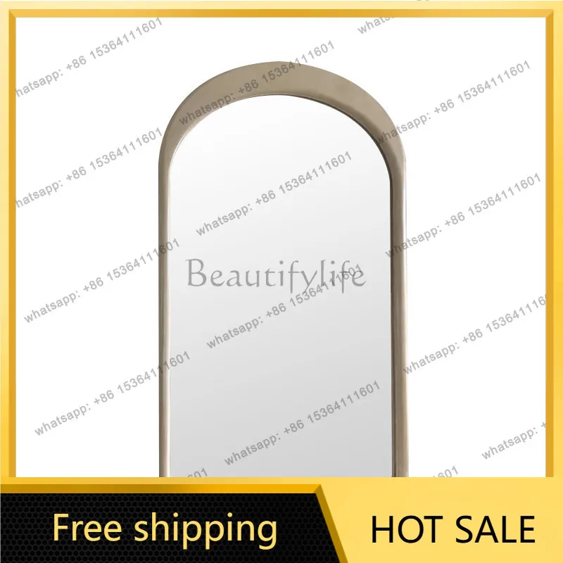 American medieval full-body mirror household floor-to-ceiling arched irregular decorative mirror