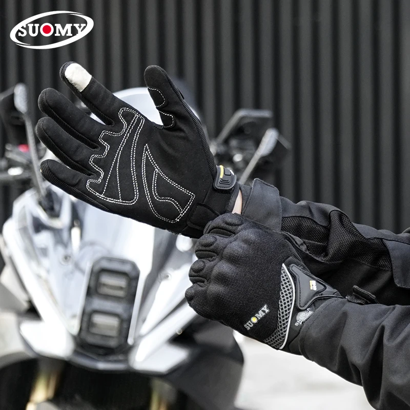 Breathable Full Finger Motorcycle Gloves Racing Anti-Slip Gloves Unisex Riding Gloves Black/Green/Orange/Pink/Purple S-XXL view 5