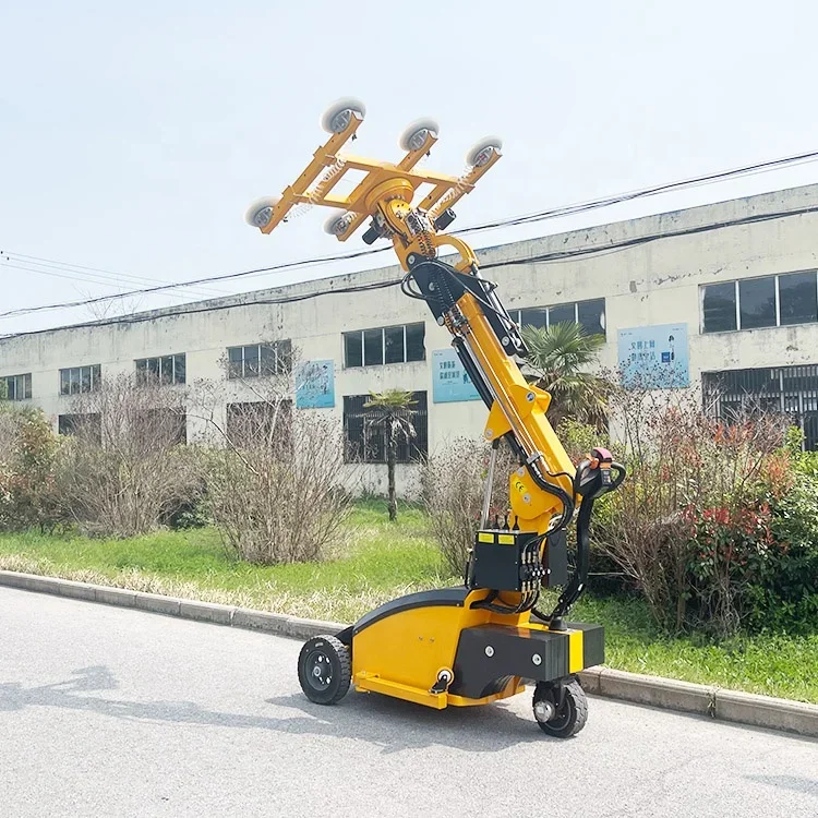 Automated Glass Installation Robot with Precision Suction Cup Lifting System
